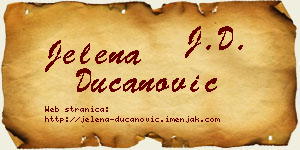 Jelena Ducanović vizit kartica